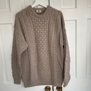 Carraig Donn Men's Aran Wool Sweater
